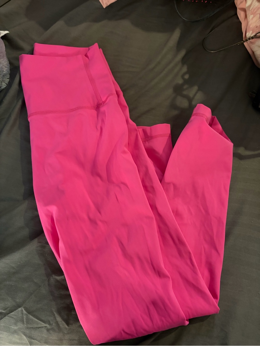 Bright Pink High-Waist Leggings